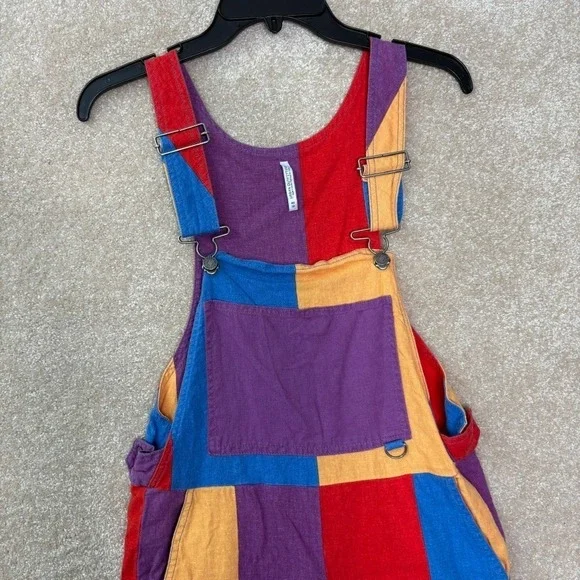 URBAN OUTFITTERS Overalls Women's XS Colorful Linen Jumpsuit - Picture 3 of 12